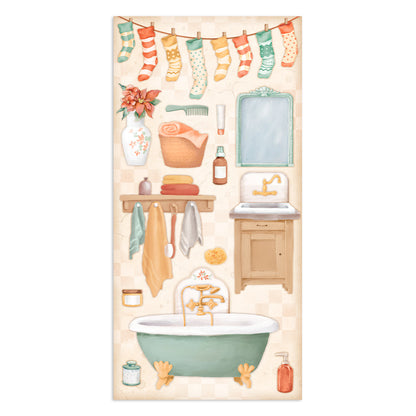 Stamperia Collectables 10 sheets 15x 30.5cm (6x12) All Around Christmas