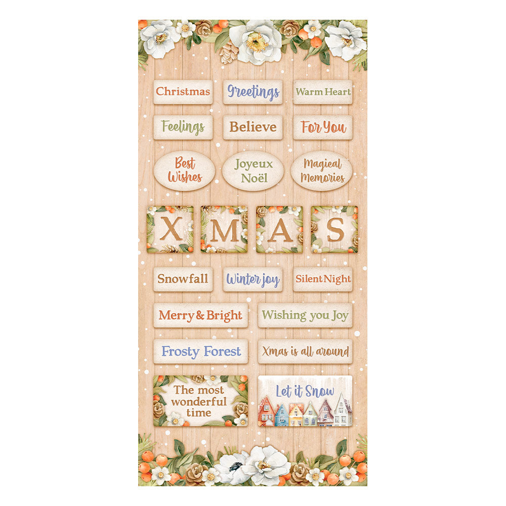 Stamperia Collectables 10 sheets 15x 30.5cm (6x12) All Around Christmas