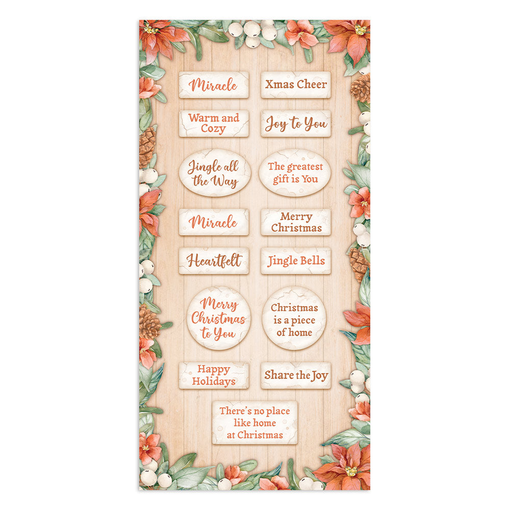 Stamperia Collectables 10 sheets 15x 30.5cm (6x12) All Around Christmas