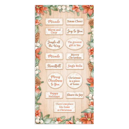 Stamperia Collectables 10 sheets 15x 30.5cm (6x12) All Around Christmas