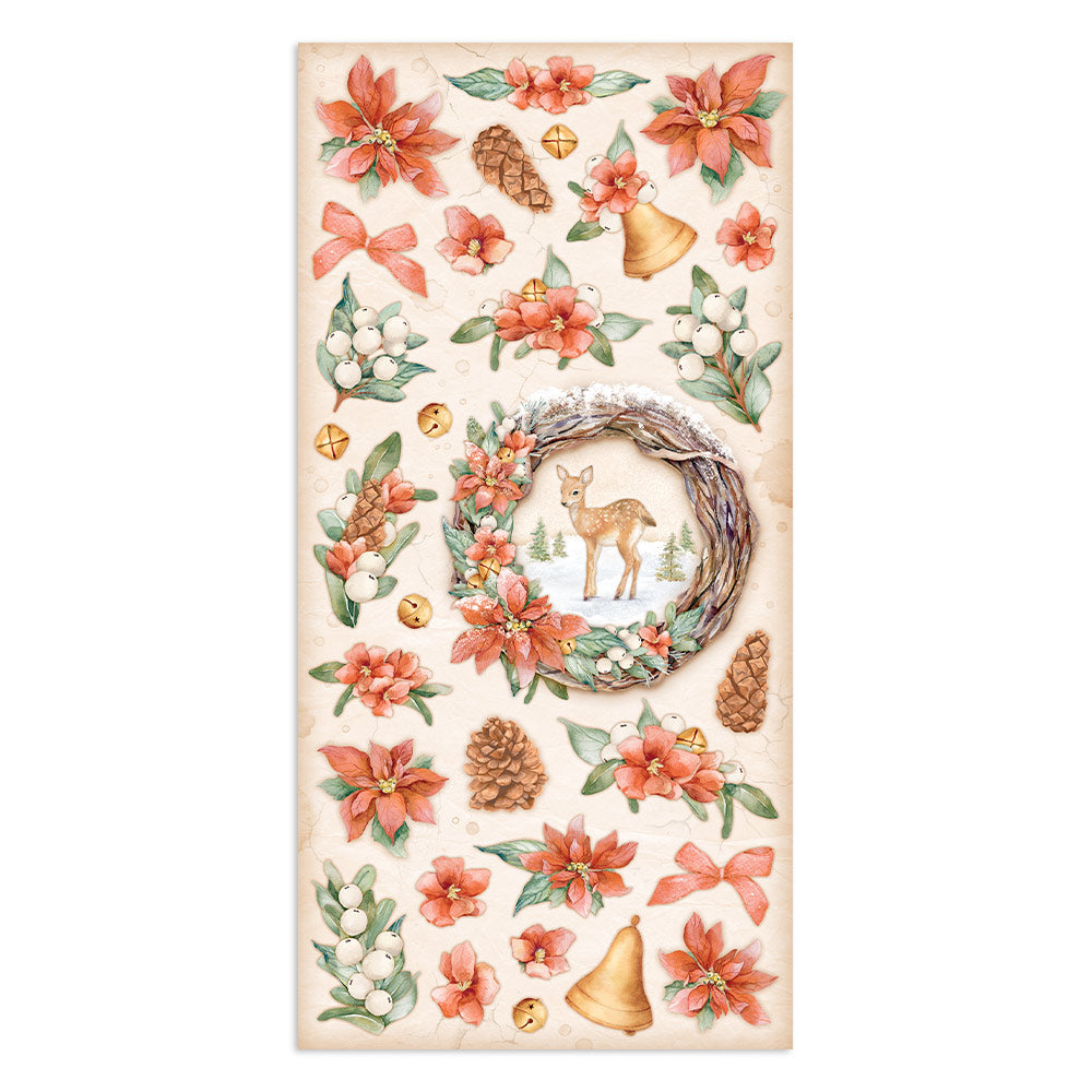 Stamperia Collectables 10 sheets 15x 30.5cm (6x12) All Around Christmas