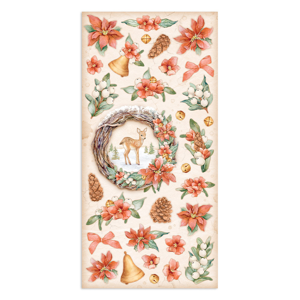 Stamperia Collectables 10 sheets 15x 30.5cm (6x12) All Around Christmas