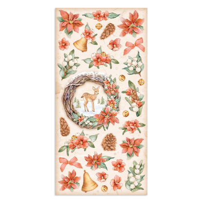 Stamperia Collectables 10 sheets 15x 30.5cm (6x12) All Around Christmas