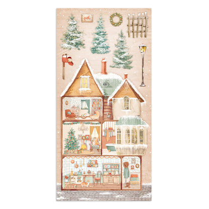Stamperia Collectables 10 sheets 15x 30.5cm (6x12) All Around Christmas