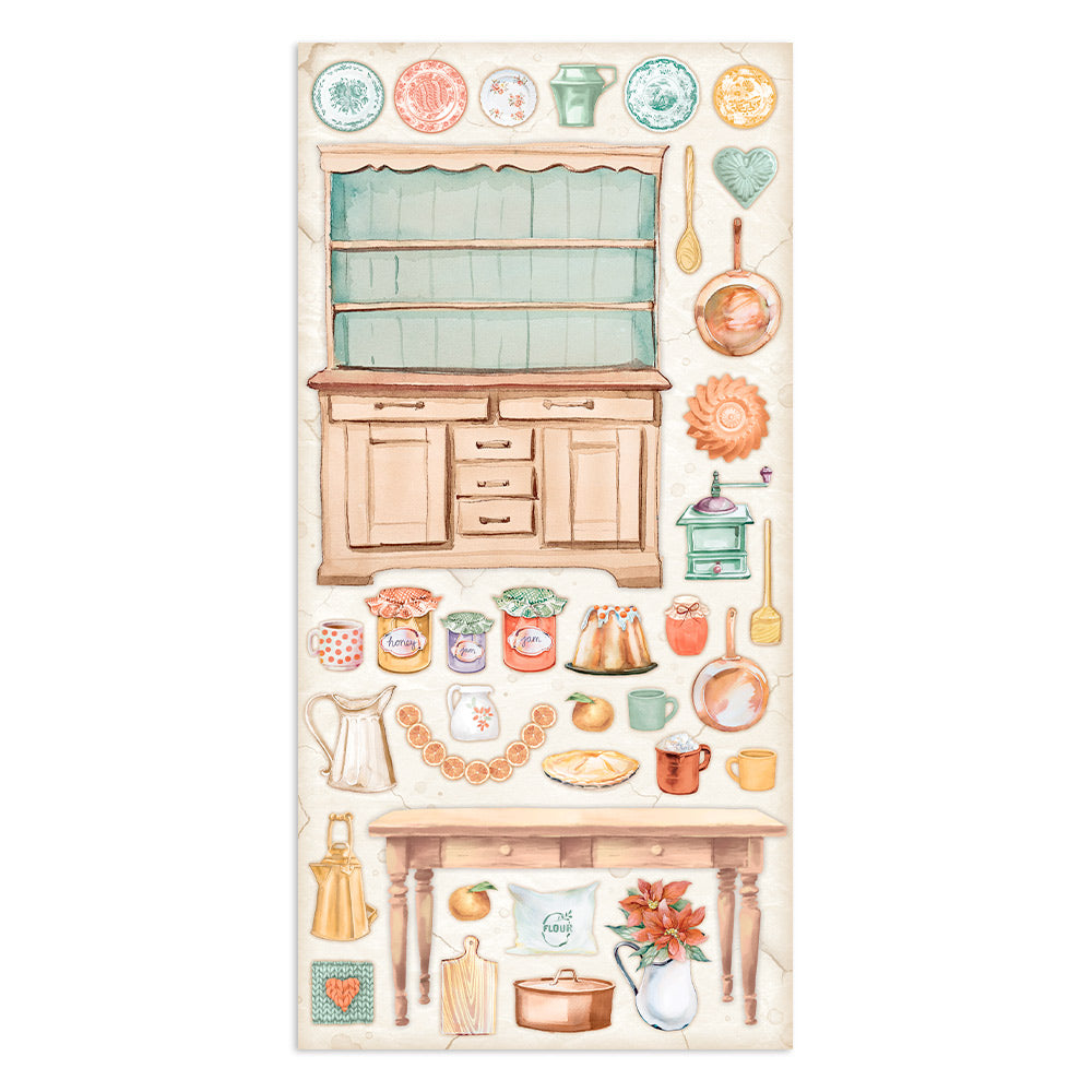 Stamperia Collectables 10 sheets 15x 30.5cm (6x12) All Around Christmas