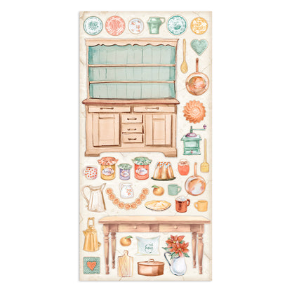 Stamperia Collectables 10 sheets 15x 30.5cm (6x12) All Around Christmas