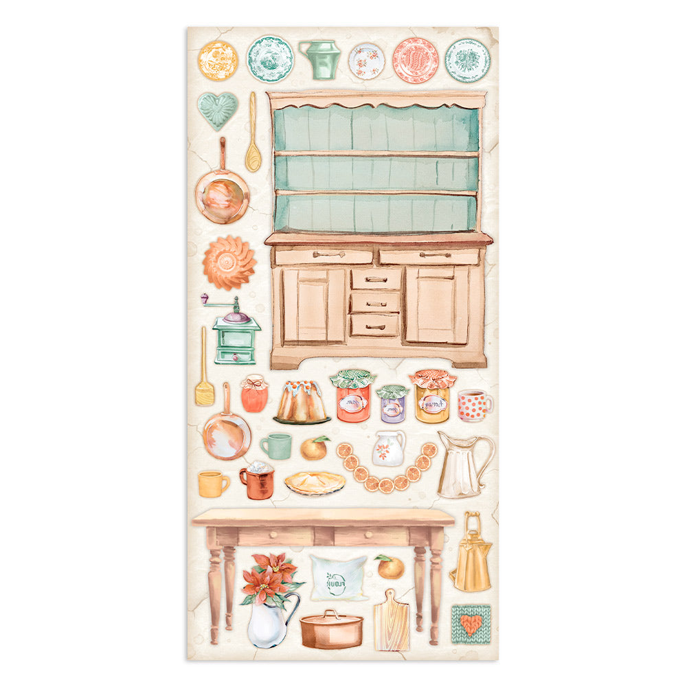 Stamperia Collectables 10 sheets 15x 30.5cm (6x12) All Around Christmas