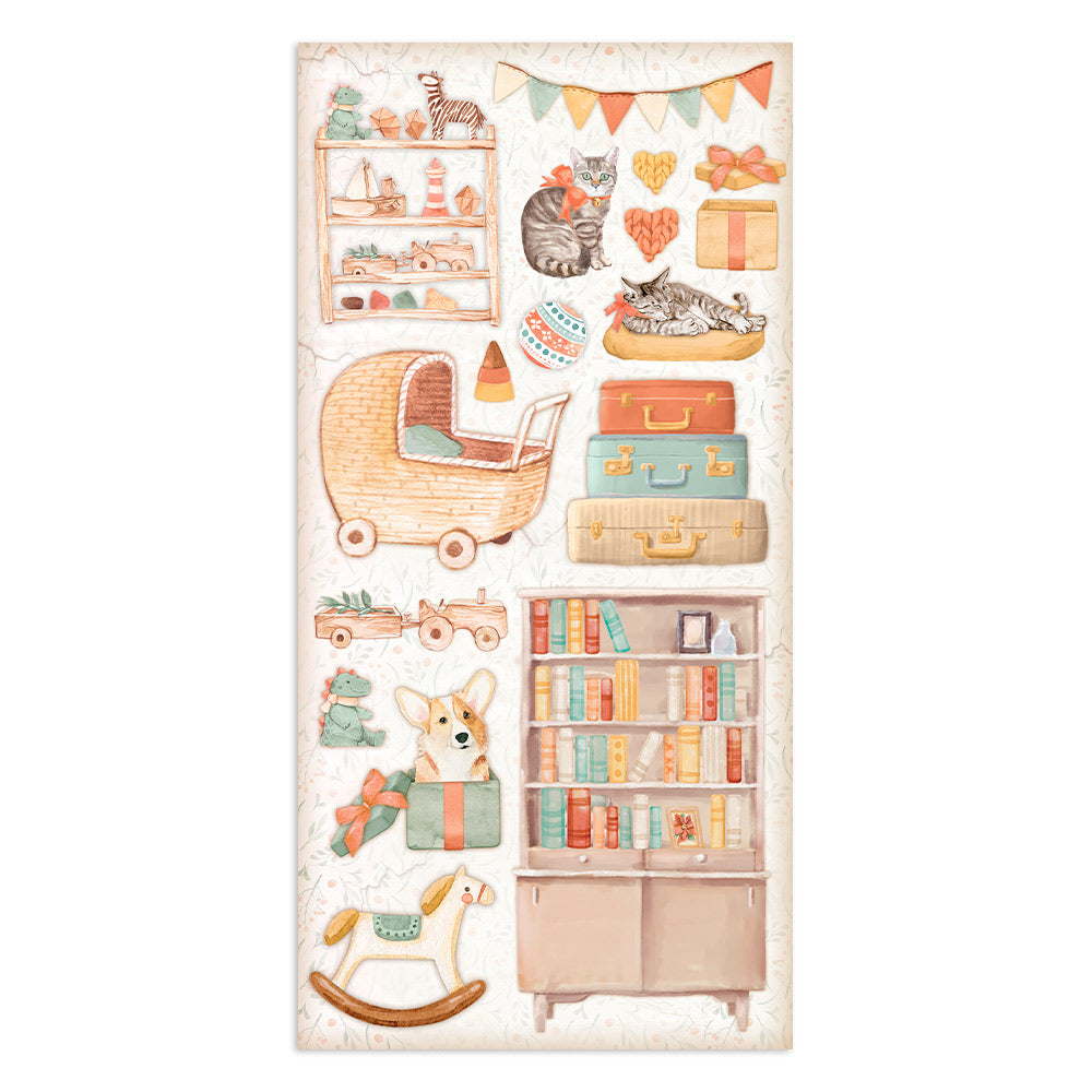 Stamperia Collectables 10 sheets 15x 30.5cm (6x12) All Around Christmas