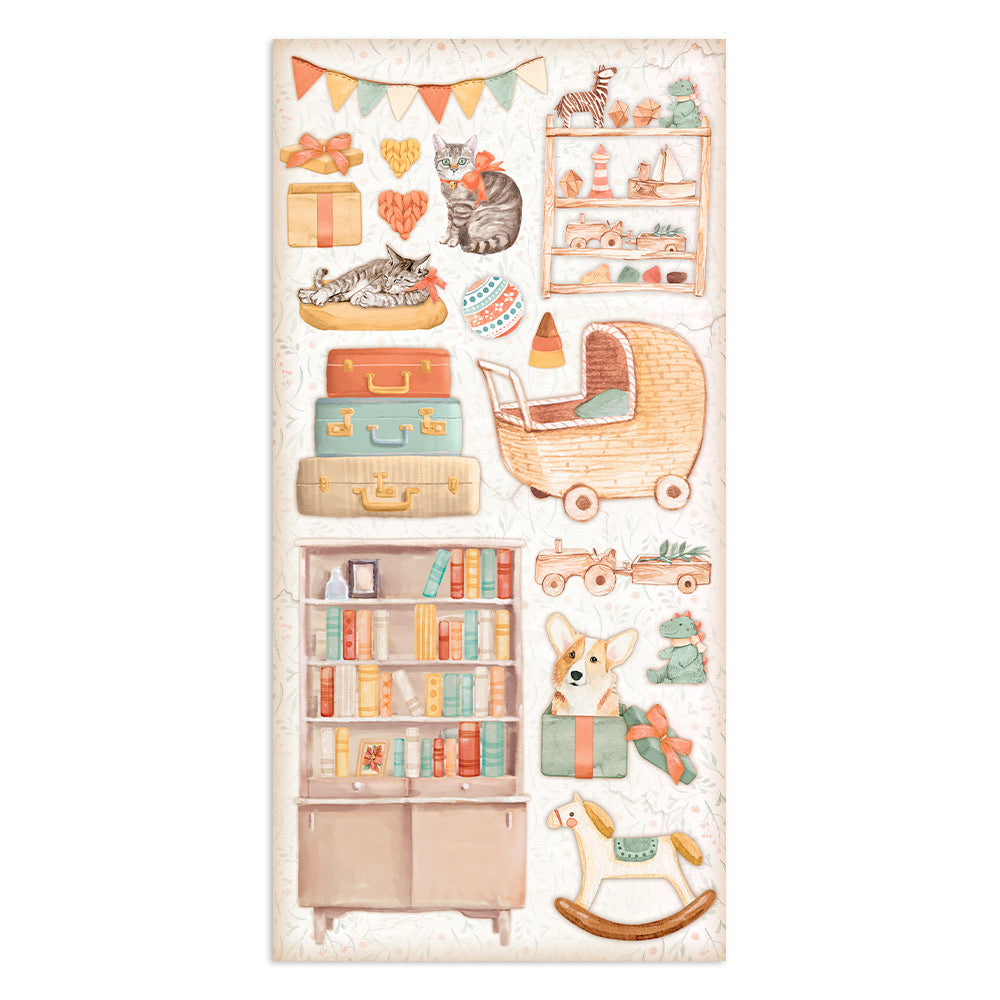 Stamperia Collectables 10 sheets 15x 30.5cm (6x12) All Around Christmas