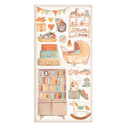 Stamperia Collectables 10 sheets 15x 30.5cm (6x12) All Around Christmas