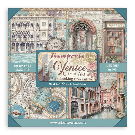 Stamperia Venice City of Art 12x12 Inch Paper Pack Maxi (Single Face)