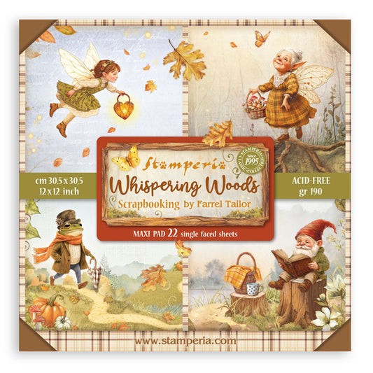 Stamperia Whispering Woods 12x12 Inch Maxi Paper Pack (Single Face)
