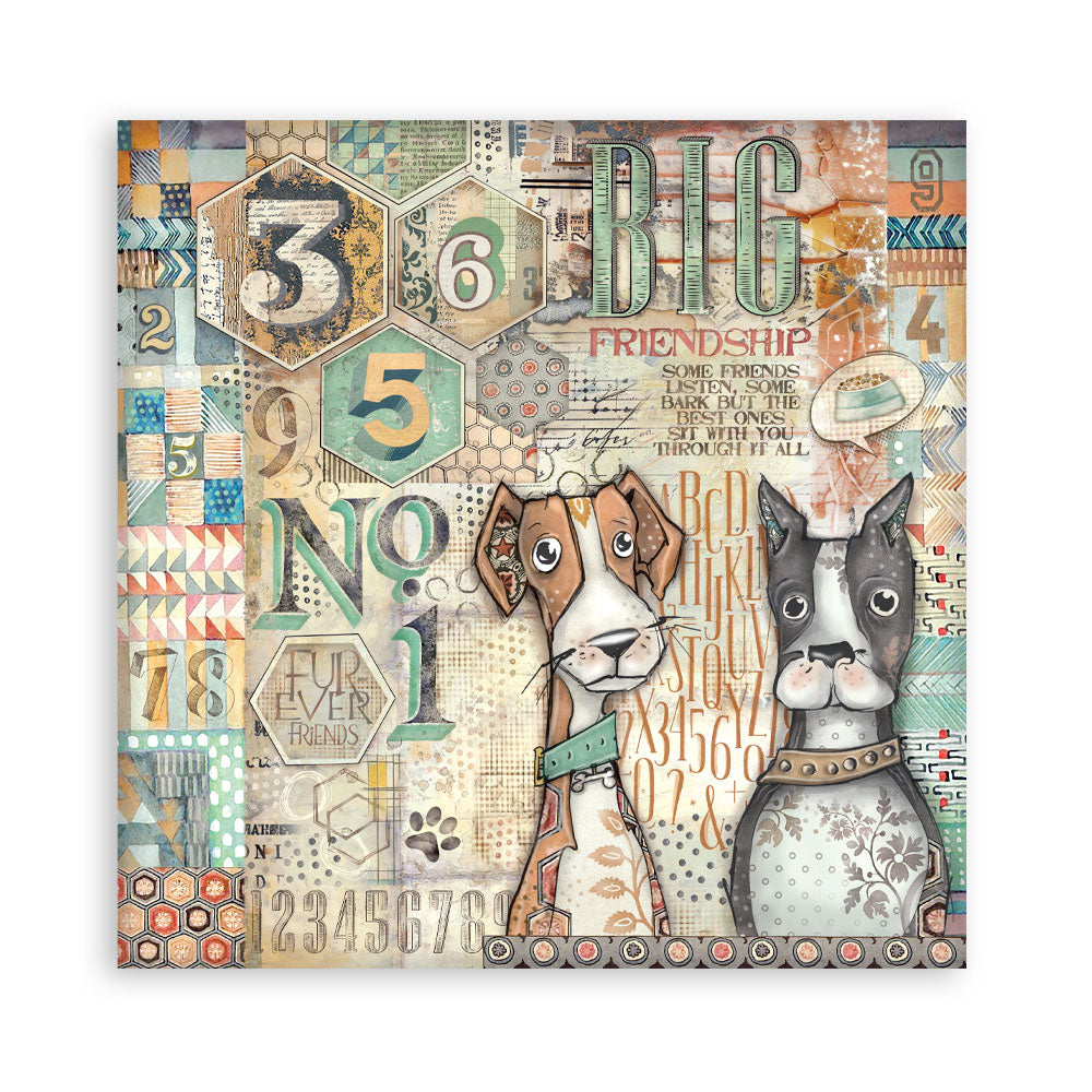 Stamperia Furry Friends 12x12 Inch Maxi Paper Pack (Single Face)