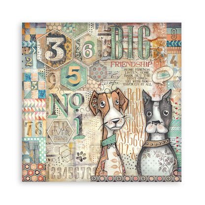 Stamperia Furry Friends 12x12 Inch Maxi Paper Pack (Single Face)