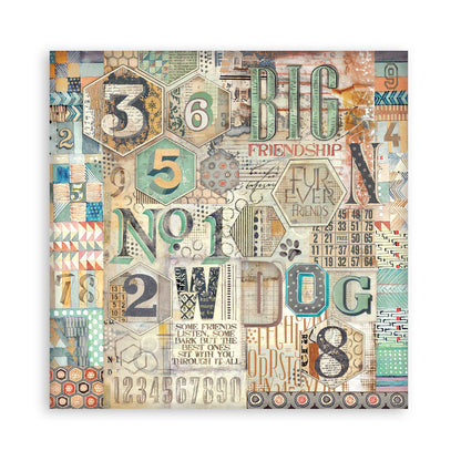 Stamperia Furry Friends 12x12 Inch Maxi Paper Pack (Single Face)