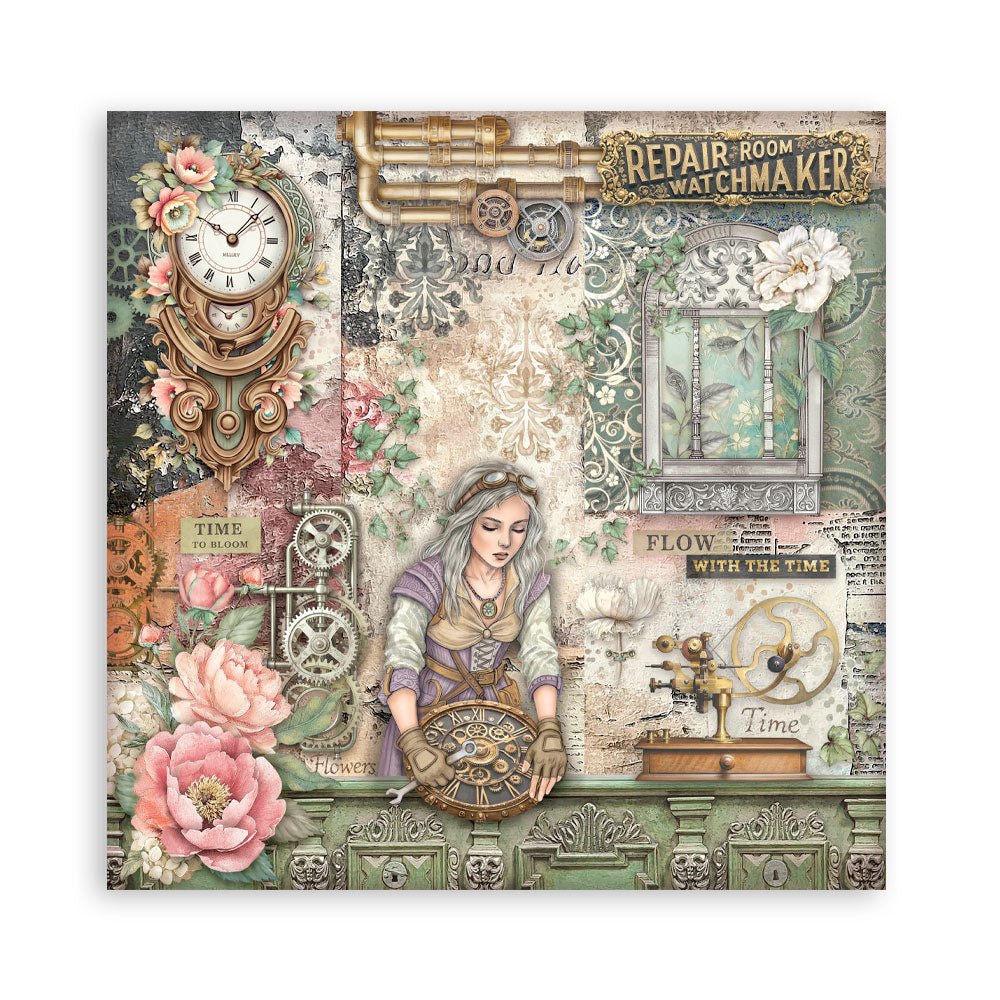 Stamperia Gardens of Time 12x12 Inch Paper Pack Maxi (Single Face) (SBBXLB36)