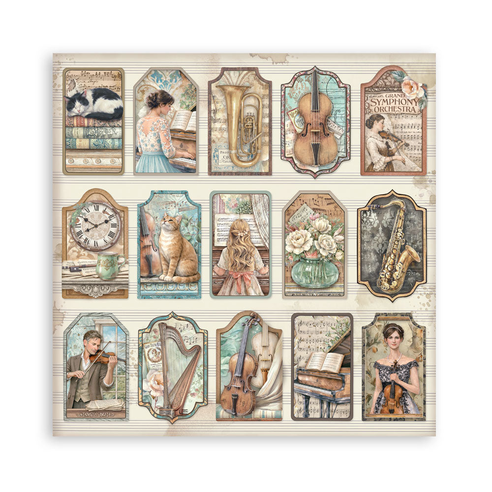 Stamperia Symphony 12x12 Inch Paper Pack (Single Face) by Sara Alcobendas