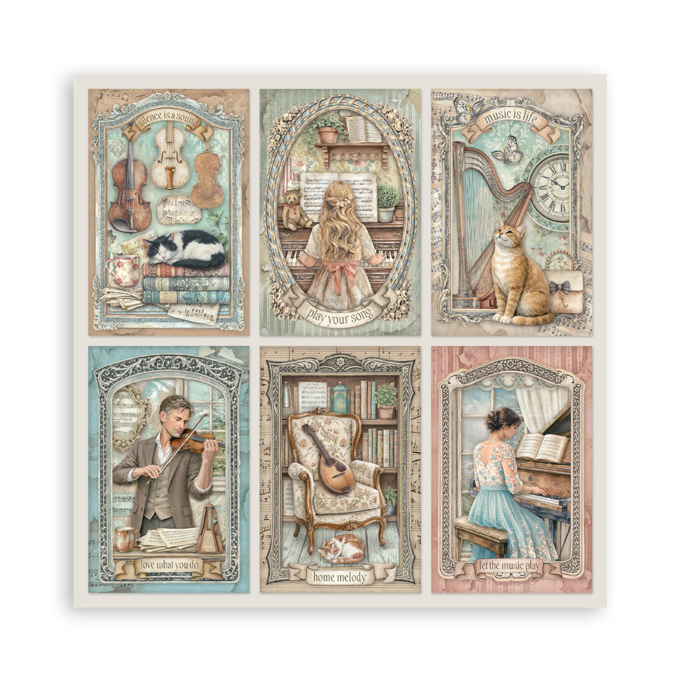 Stamperia Symphony 12x12 Inch Paper Pack (Single Face) by Sara Alcobendas