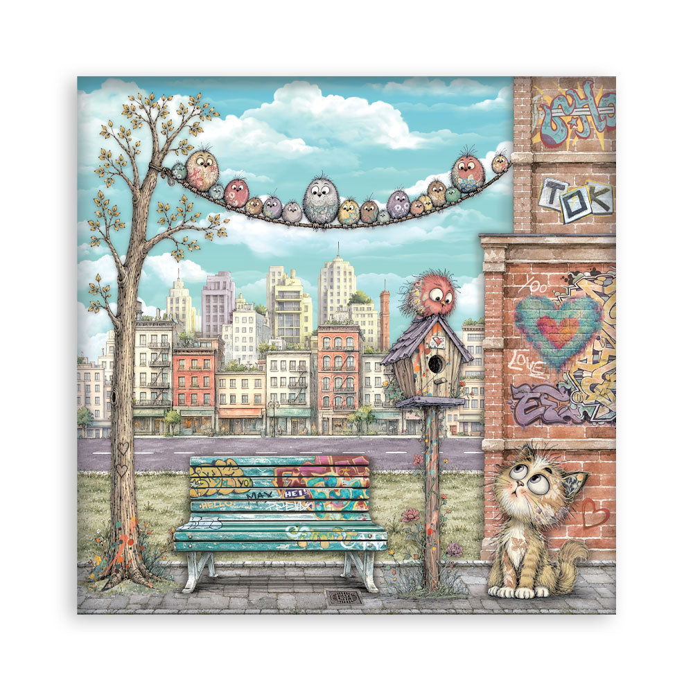 Stamperia Furry Friends 2 12x12 Inch Paper Pack (Single Face) by Antonis Tzanidakis