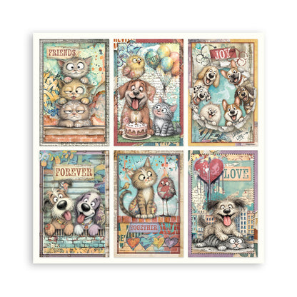 Stamperia Furry Friends 2 12x12 Inch Paper Pack (Single Face) by Antonis Tzanidakis