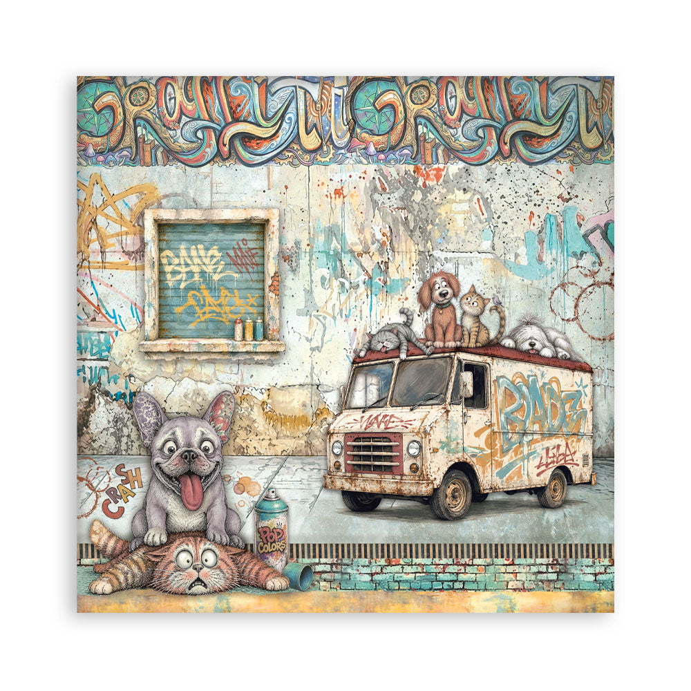 Stamperia Furry Friends 2 12x12 Inch Paper Pack (Single Face) by Antonis Tzanidakis