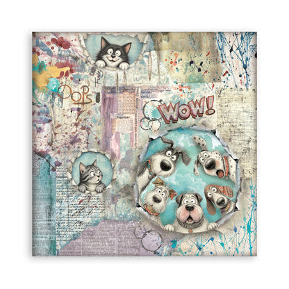 Stamperia Furry Friends 2 12x12 Inch Paper Pack (Single Face) by Antonis Tzanidakis