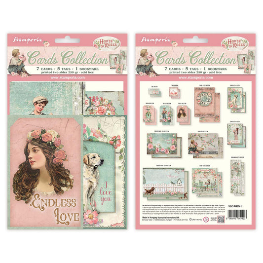 Stamperia House of Roses Cards Collection (SBCARD41)