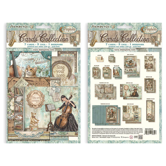 Stamperia Symphony Cards Collection by Sara Alcobendas