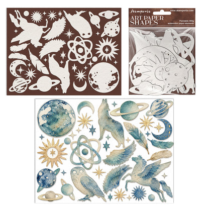 Stamperia Cosmos Art Paper Shapes Laser Cut by Cristina Radovan