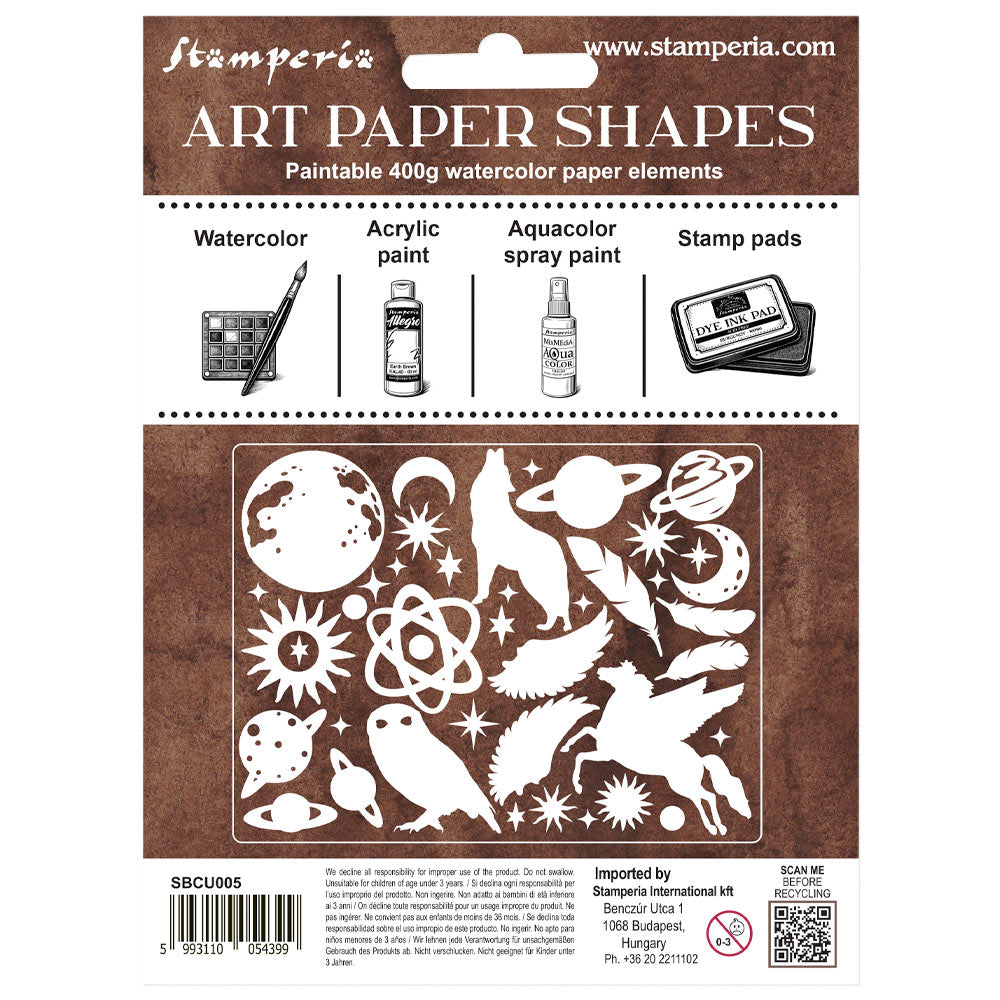 Stamperia Cosmos Art Paper Shapes Laser Cut by Cristina Radovan