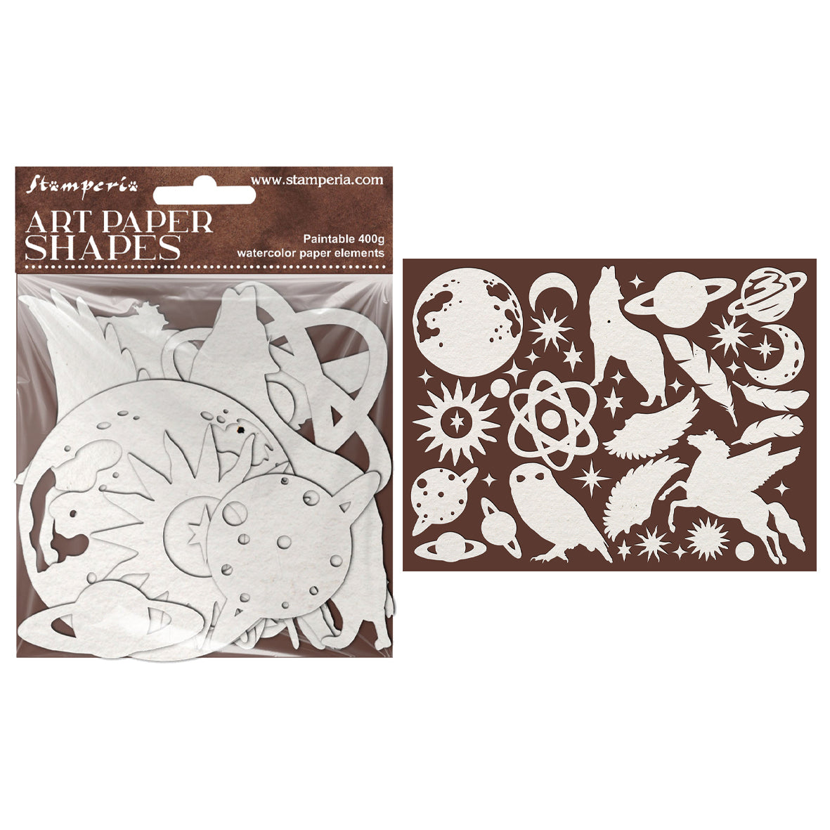 Stamperia Cosmos Art Paper Shapes Laser Cut by Cristina Radovan