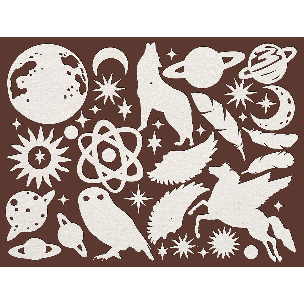 Stamperia Cosmos Art Paper Shapes Laser Cut by Cristina Radovan