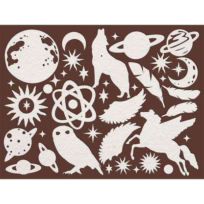 Stamperia Cosmos Art Paper Shapes Laser Cut by Cristina Radovan
