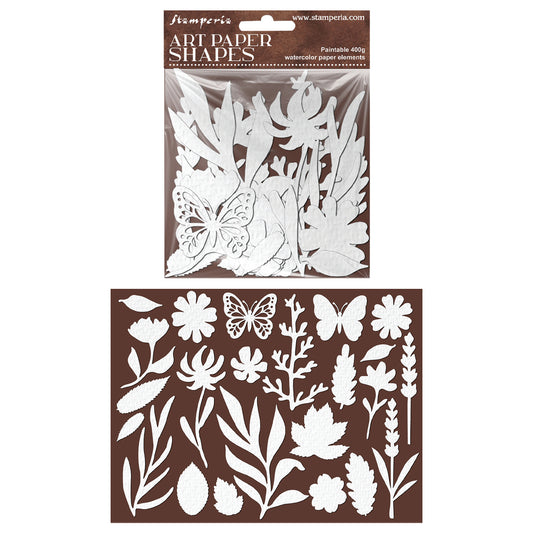Stamperia Flowers and Poems Art Paper Shapes Laser Cut