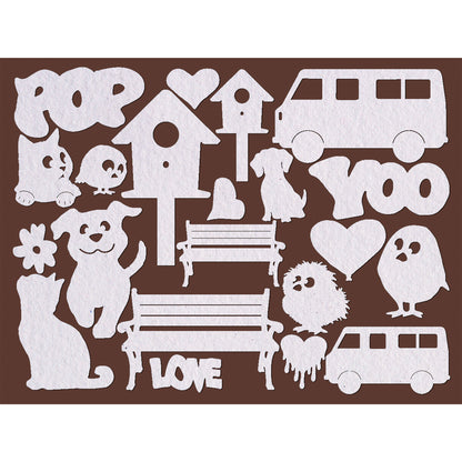 Stamperia Furry Friends 2 Art Paper Shapes Laser Cut by Antonis Tzanidakis