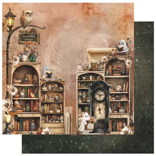 Prima Marketing Made of Magic Collection - 12 x 12 Double Sided Paper - Magic On The Shelves
