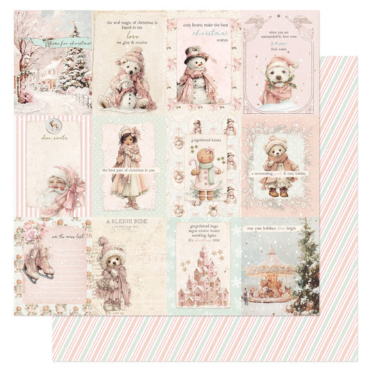 Prima Marketing Christmas Blush - 12 x 12 Double Sided Paper - On The Nice List