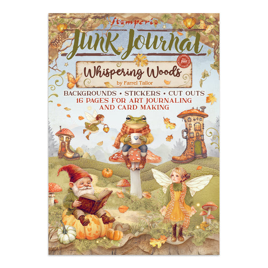 Stamperia Whispering Woods Junk Journal Stickers, Backgrounds, Cut-Outs