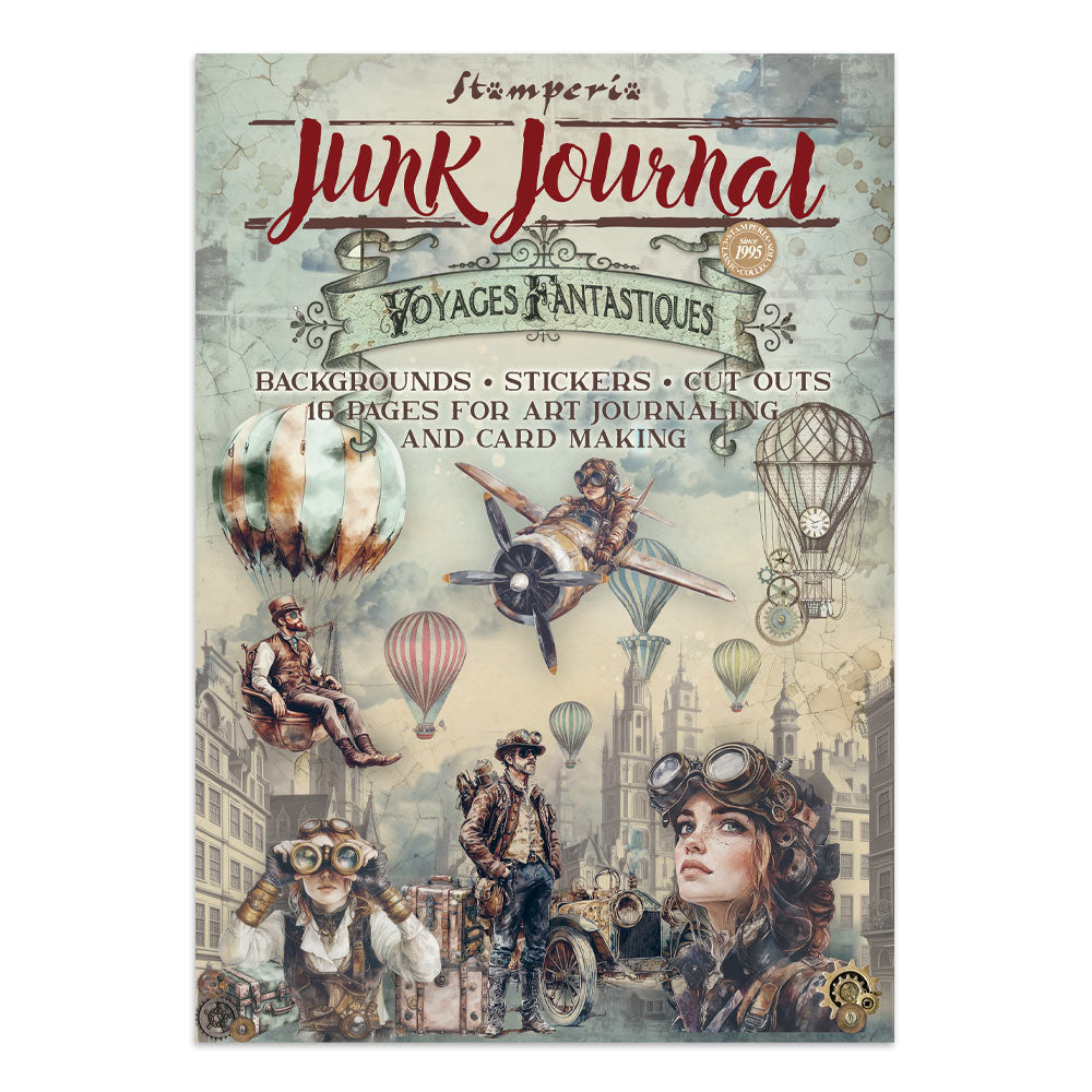 Stamperia Voyages Fantastiques Junk Journal Stickers, Backgrounds, Cut-Outs