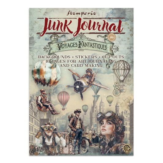 Stamperia Voyages Fantastiques Junk Journal Stickers, Backgrounds, Cut-Outs