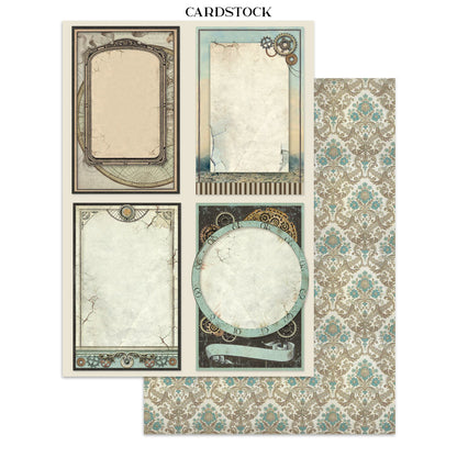 Stamperia Voyages Fantastiques Junk Journal Stickers, Backgrounds, Cut-Outs