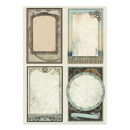 Stamperia Voyages Fantastiques Junk Journal Stickers, Backgrounds, Cut-Outs