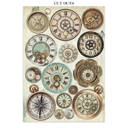 Stamperia Voyages Fantastiques Junk Journal Stickers, Backgrounds, Cut-Outs