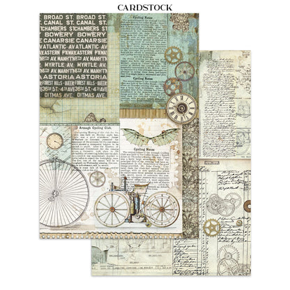 Stamperia Voyages Fantastiques Junk Journal Stickers, Backgrounds, Cut-Outs