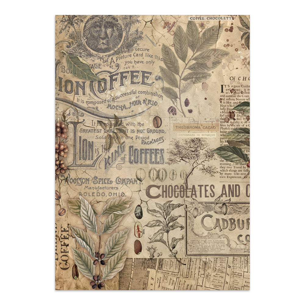 Stamperia Coffee and Chocolate Junk Journal Stickers, Backgrounds, Cut-Outs