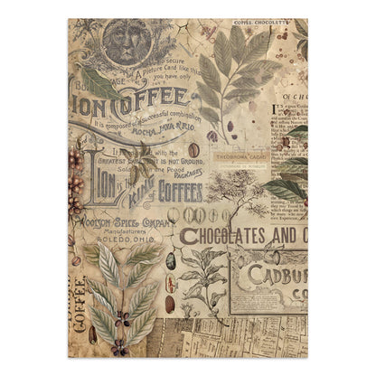 Stamperia Coffee and Chocolate Junk Journal Stickers, Backgrounds, Cut-Outs