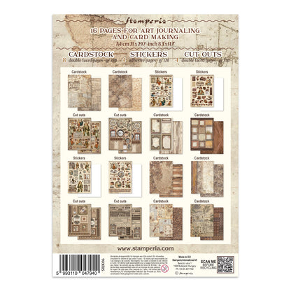 Stamperia Coffee and Chocolate Junk Journal Stickers, Backgrounds, Cut-Outs