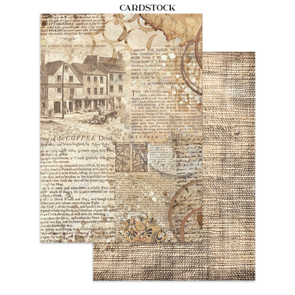 Stamperia Coffee and Chocolate Junk Journal Stickers, Backgrounds, Cut-Outs