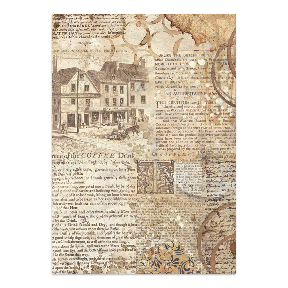 Stamperia Coffee and Chocolate Junk Journal Stickers, Backgrounds, Cut-Outs