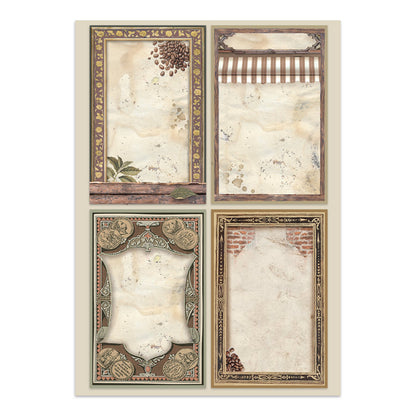 Stamperia Coffee and Chocolate Junk Journal Stickers, Backgrounds, Cut-Outs